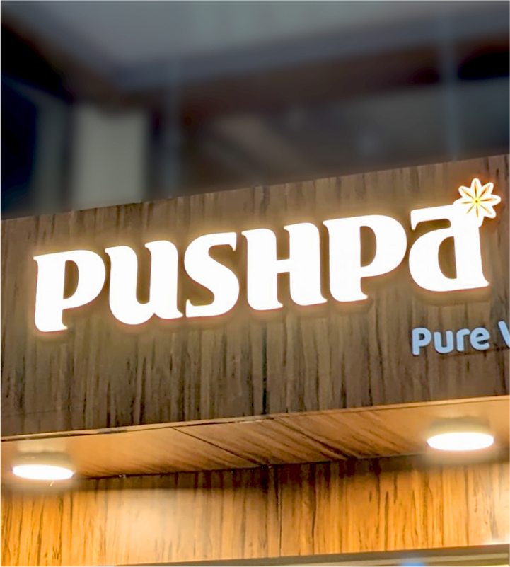 Pushpa signeboard